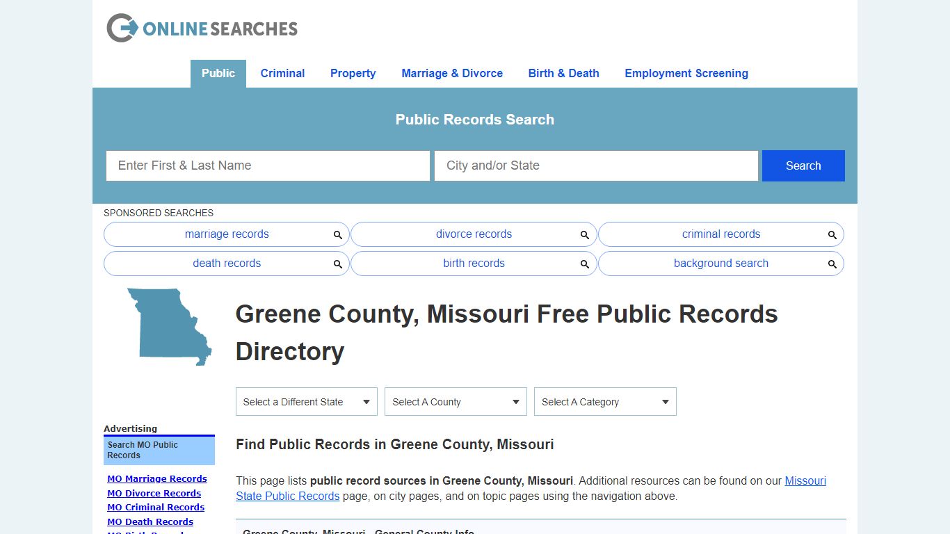 Greene County, Missouri Public Records Directory